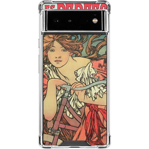 Alphonse Mucha Cycles Perfecta Google Pixel 6 Clear Case